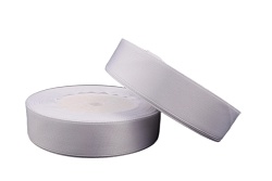 Лента атласная 2,5 см Белый 23 м