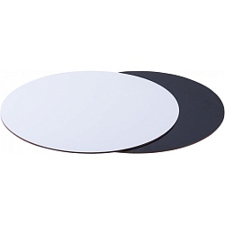 Зеракальный топпер круг серебро 16 см