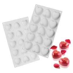 Форма для выпечки и муссовых десертов "Сердца" 29,8х17,3х3 см , 15 яч. (5х5х3см)