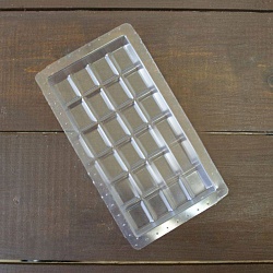 форма для шоколадной плитки 15,5 см*7,7 см*2 см пластиковая